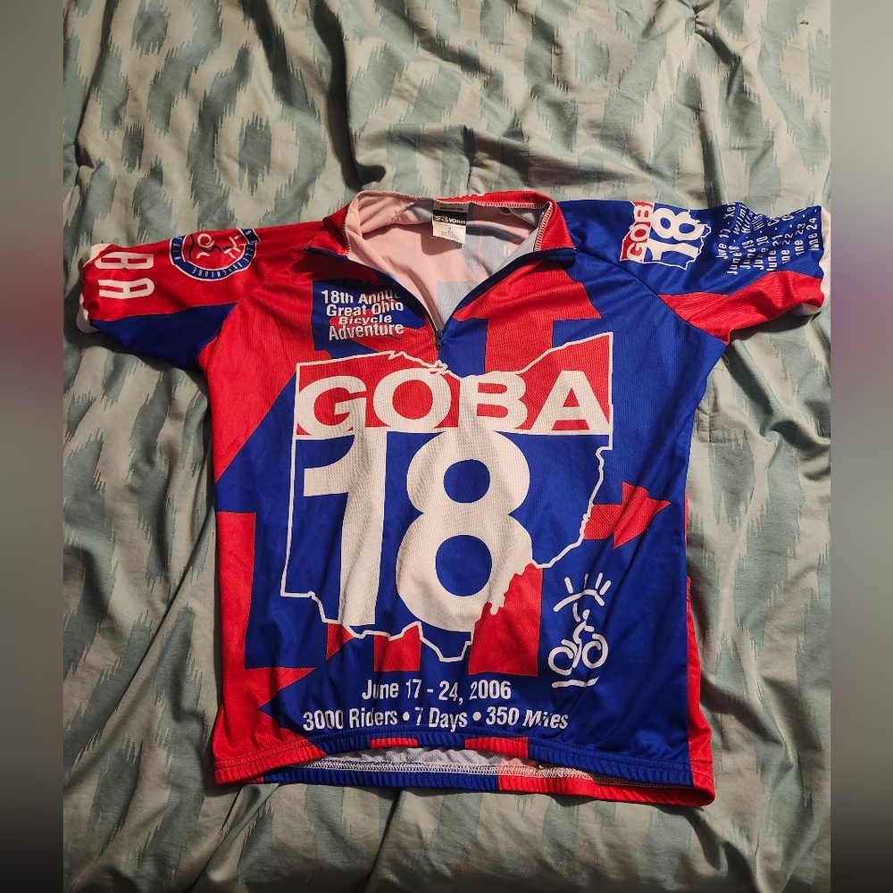 VOMAX 2006 18th Annual Great Ohio Bicycle Adventure Cycling Jersey Men's Large